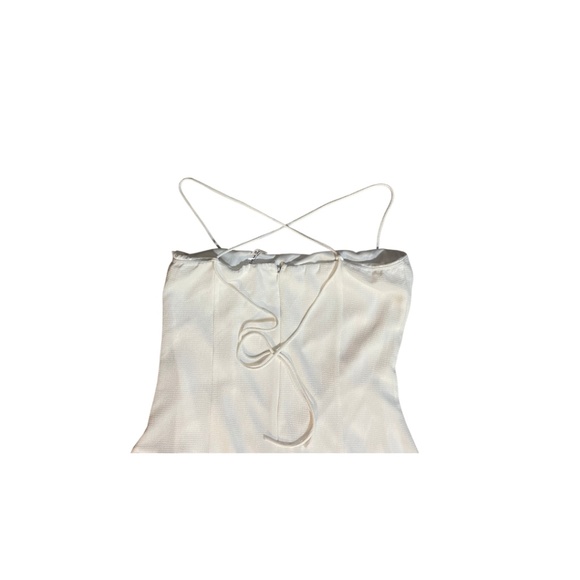 Lucy in the Sky Asymmetric Frill Dress in Vanilla, NWOT Size L - Picture 3 of 7